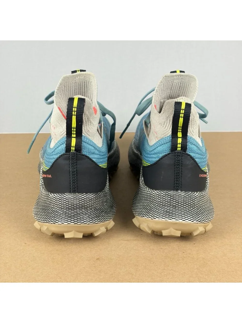 Saucony Athletic Shoes in Light Blue with Coral and Cream Accents